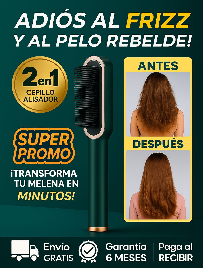 LisseLux™ - Cepillo Alisador Profesional