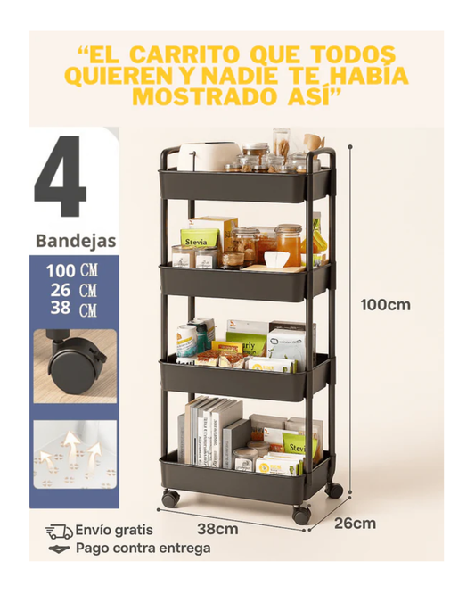 Carrito Organizador 4 niveles